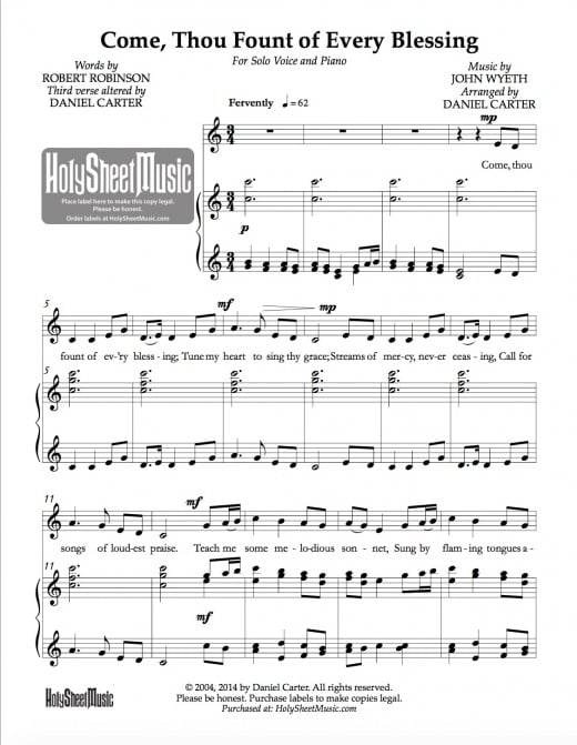 Sample page of the sheet music.