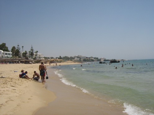 A Tunisian beach near Hammamet