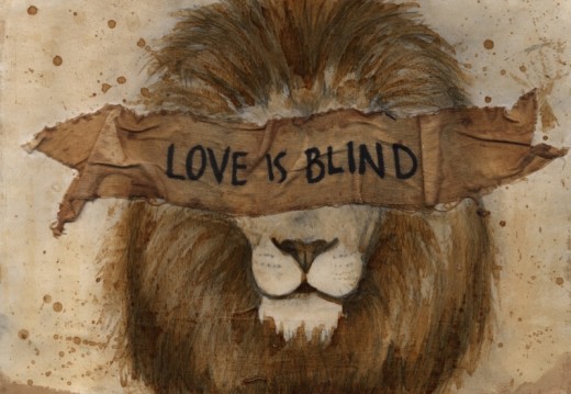 "Love is Blind" - coffee and pencil 