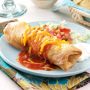 Here's a picture of Deadpool's favorite food, the Chimichanga.
