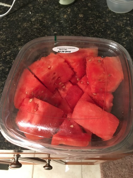 Fresh cut watermelon