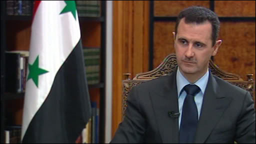 Syrian President:  Bashar Assad.