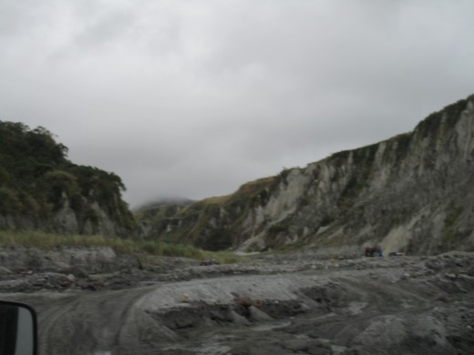 The land gets rougher as you approach the volcano.