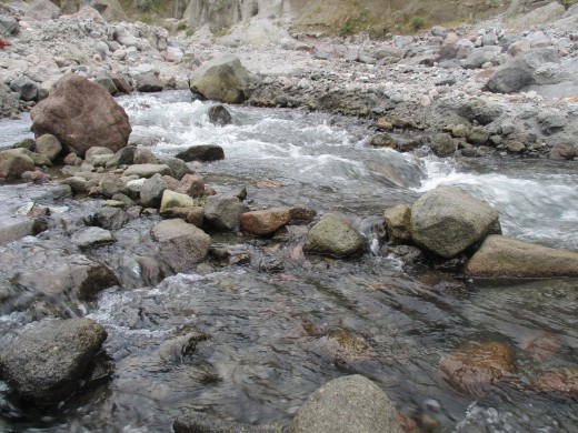 See that stream? You'll get well-acquainted with it after a few hours.