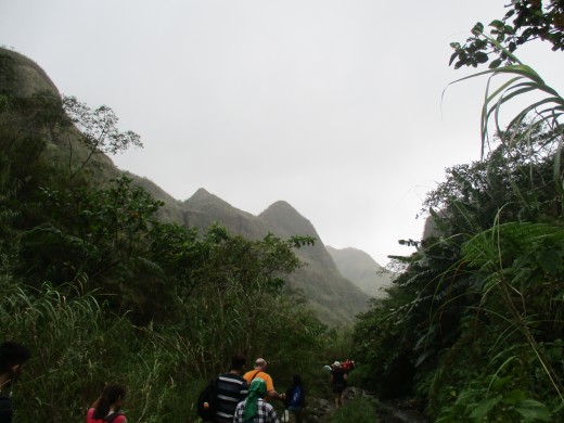 If you're too busy looking at the rocky trail in below you, you might miss the beautiful landscape around you.
