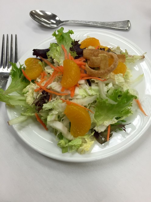 Salad is a healthy choice if you don't use too much salad dressing.