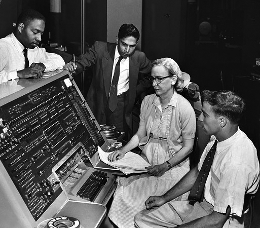 Grace Hopper helping to develop the first commercial computer