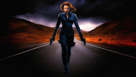 This great picture of Scarlett Johansson as the Black Widow is actually wallpaper!