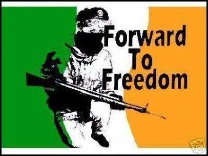 IRA propaganda flag.