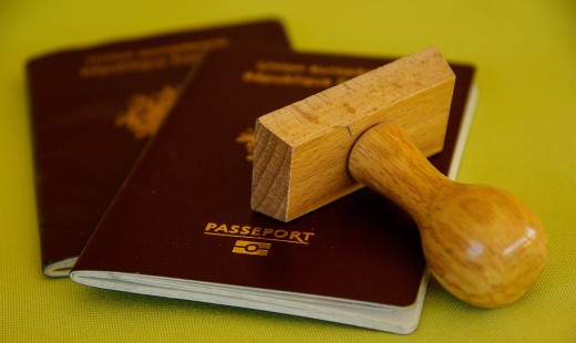 An approved passport processed by a travel agency.