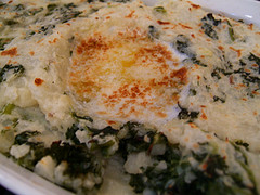 Peep inside Colcannon and showing the nice addition of a fried egg making a satisfying meal.