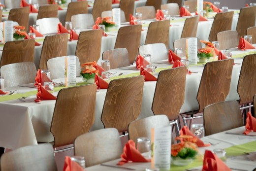 Example of a rustic yet elegant setting for a wedding.
