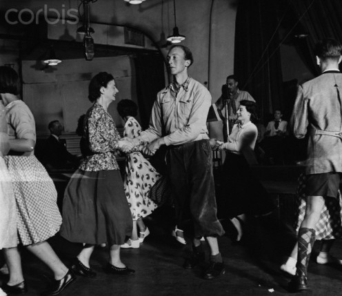 Square dancers in 1950.