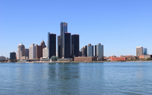 Metro Detroit skyline.
