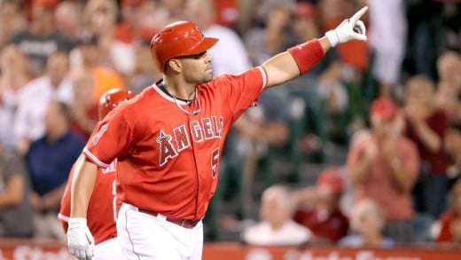 Albert Pujols with the Los Angeles Angels of Anaheim. 