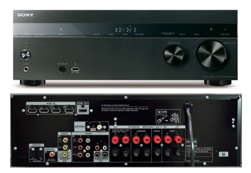 Here we show the Sony STR-DH750 7.2 Channel 4K Surround Sound Amplifier.