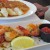 Chicken Cardon Blue and sautéed Shrimp was chosen by my husband. Chicken Cardon Blue and sautéed Shrimp was chosen by my husband.