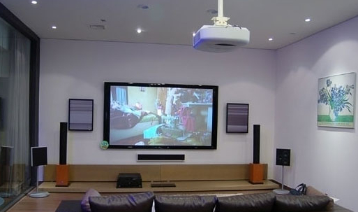 Here we an image to provide some perspective on the sizing of an installed 100" screen.