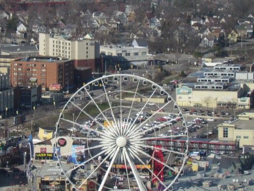 One of the amusement parks that you can view as the Skylon restaurant rotates.