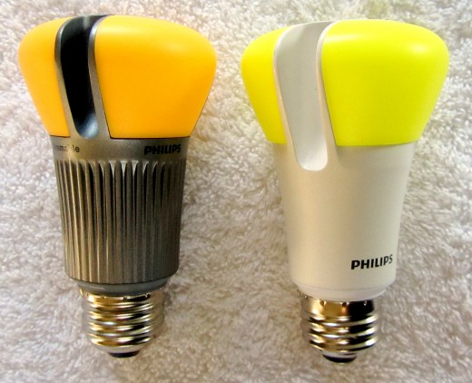Warm white LED bulbs.