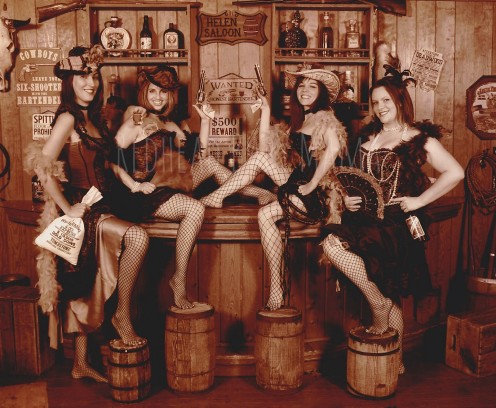 Plenty of friendly saloon girls to choose from.