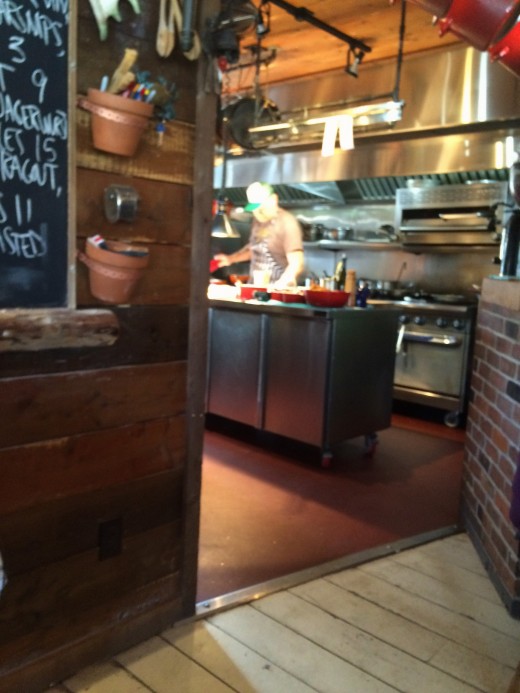 The chef at work, Todd Perrin, Mallard Cottage