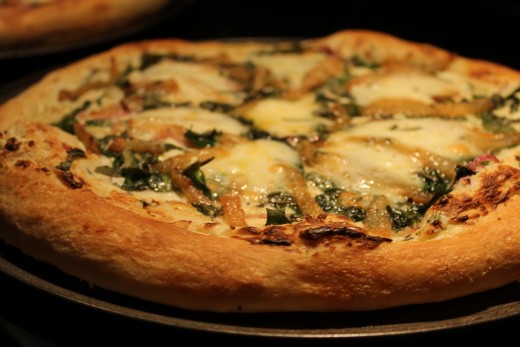 Pizza Bianche with Caramelized Pear and Rosemary