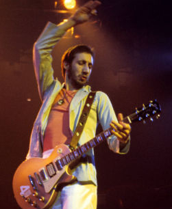 Pete Townshend playing a modified Gibson Les Paul