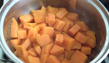 Cooked sweet potato