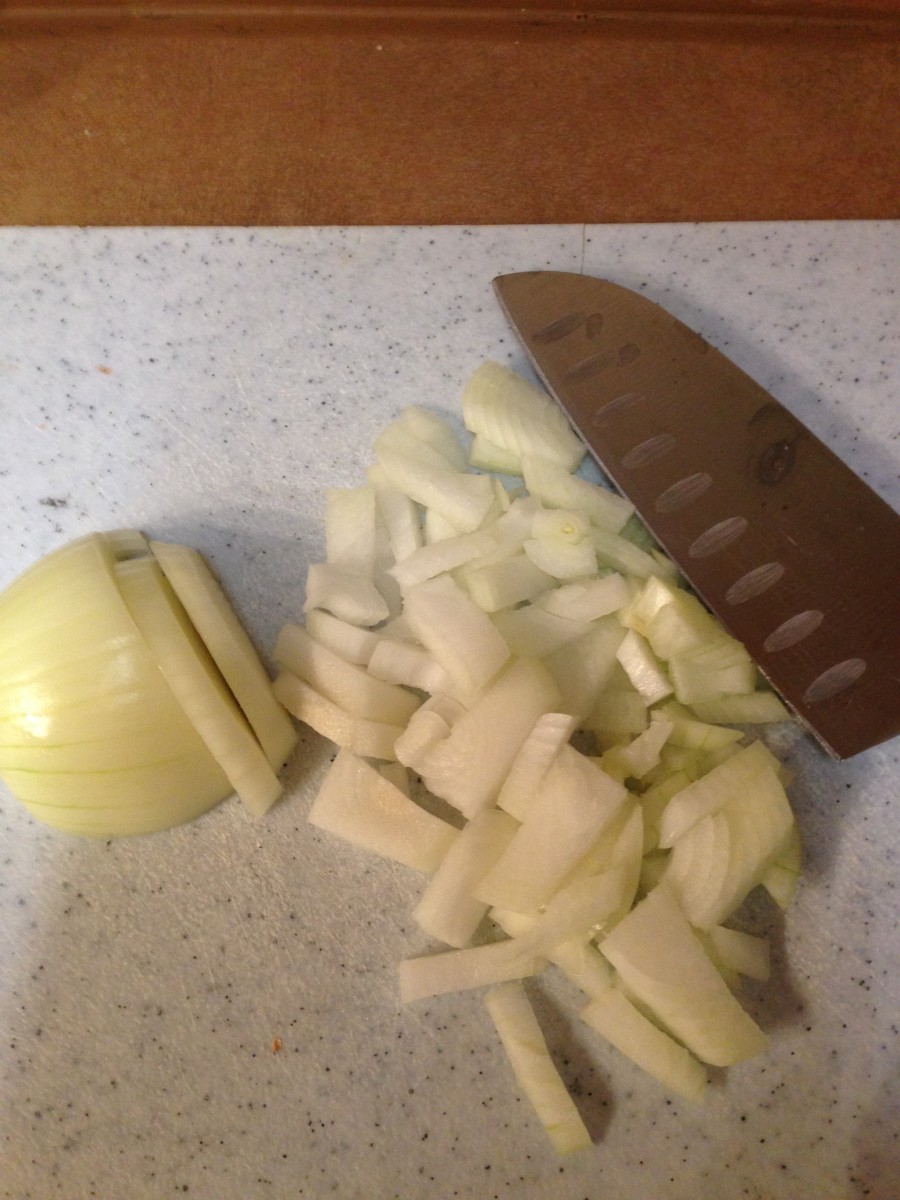chopped onions 