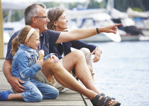 A mom and her family enjoying their outing
