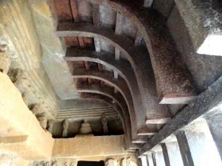 The stone arch type ribs in the Surya cave, Bhaja