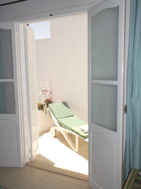 There is a little sun trap adjoining the main bedroom where you can catch the sun just after lunch for an hour or so!