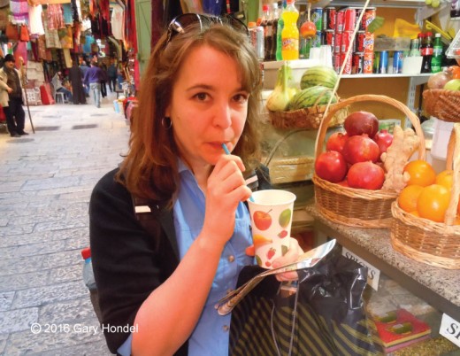 Sara Drinking Pomegranate Juice