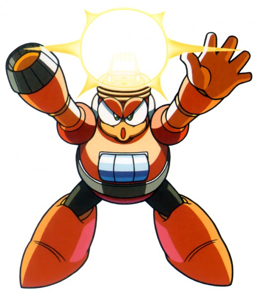 Bright Man blinds you with 10 millions watts of bright light.