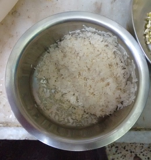 Washed rice