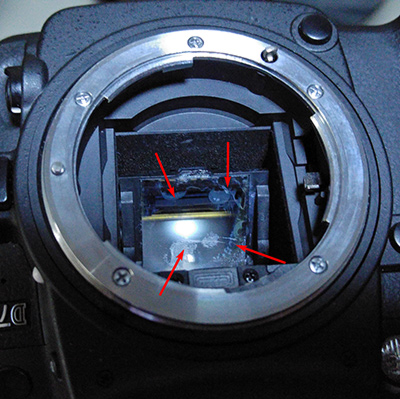 D7000 damaged viewfinder after self-repair fail.