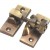 A sash fastener in antique brass A sash fastener in antique brass