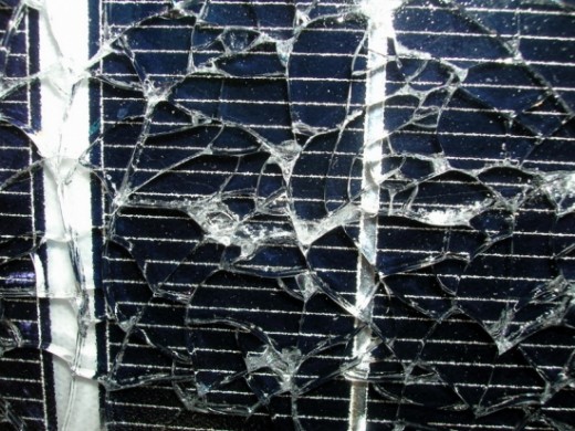 Welp, it seems solar panels aren't that resistant. Who knew?
