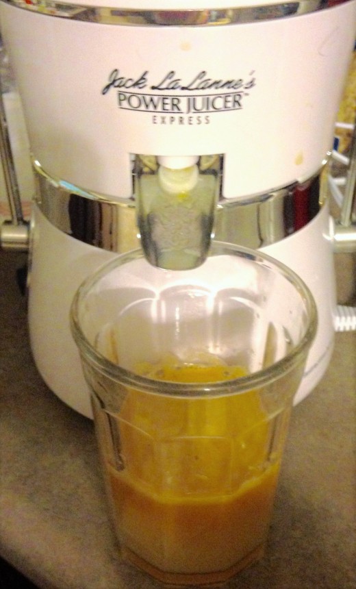 The juicer was easy to use and the apple, pear, carrot combination was sweet. The juicer retails at approximately $60, but you may find it on sale for less.