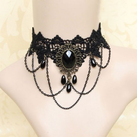 Elegant Princess Style Handmade Women/Lady/Girl Lace Fake Collar Necklace Chain