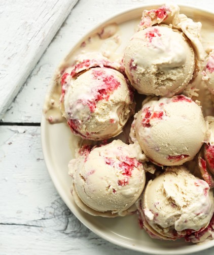 Raspberry Ripple Coconut Ice Cream