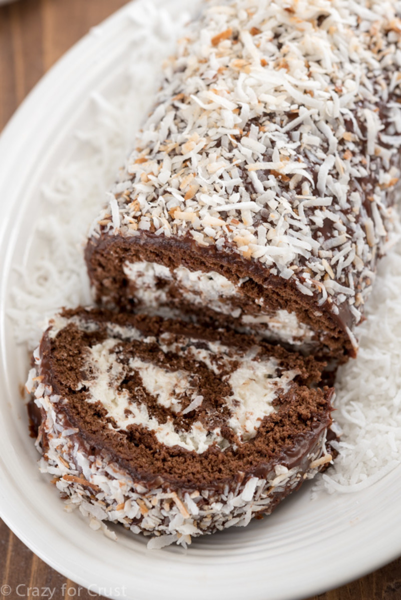 Chocolate Coconut Cake Roll