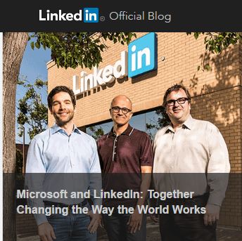 Screenshot from LinkedIn's official blog