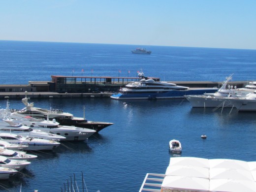 The beautiful port in Monte Carlo, around the corner form Hotel De Paris  This port is described as one of the world's most picturesque locations.