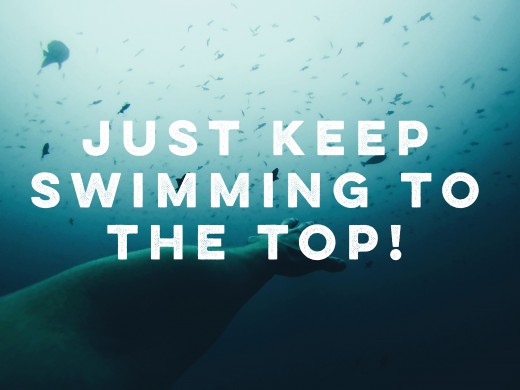 Sometimes we forget to swim up and allow ourselves to sink to the bottom. 