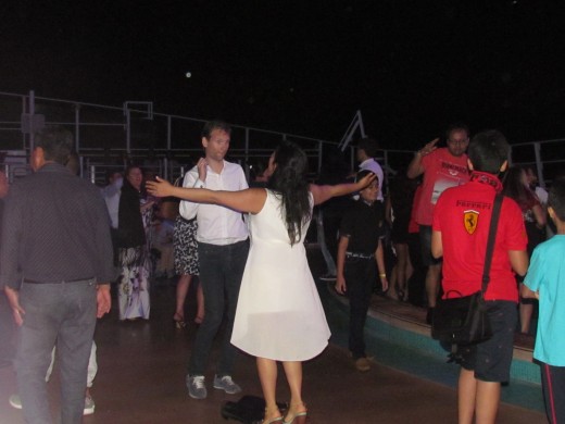 Young and old danced the night away on deck 15.