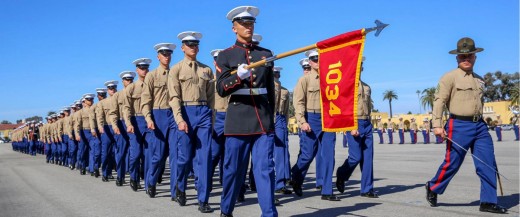 Graduation parade.