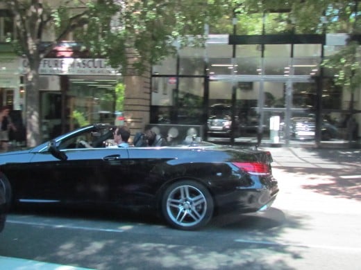 This black Bentley, was parked in front of the casino.  