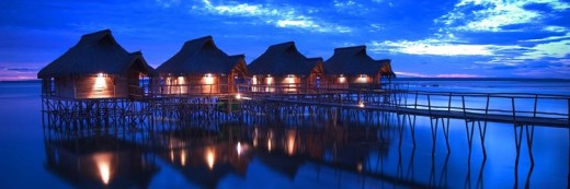 Mozambique, dusk is falling